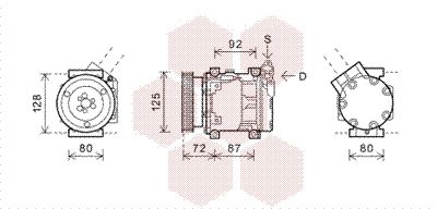 VAN WEZEL Компрессор, кондиционер 4300K468